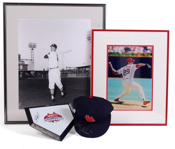 - St Louis Cardinals Memorabilia Collection with Stadium Artifacts (4)