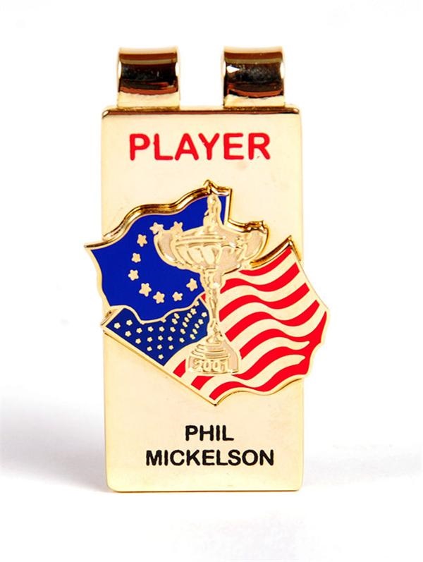 - 2001 Phil Mickelson Golf Ryder Cup "Player" Money Clip