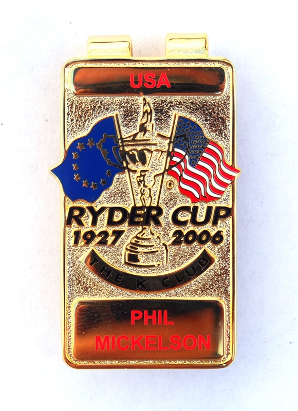 - 2006 Phil Mickelson Golf Ryder Cup "Player" Money Clip