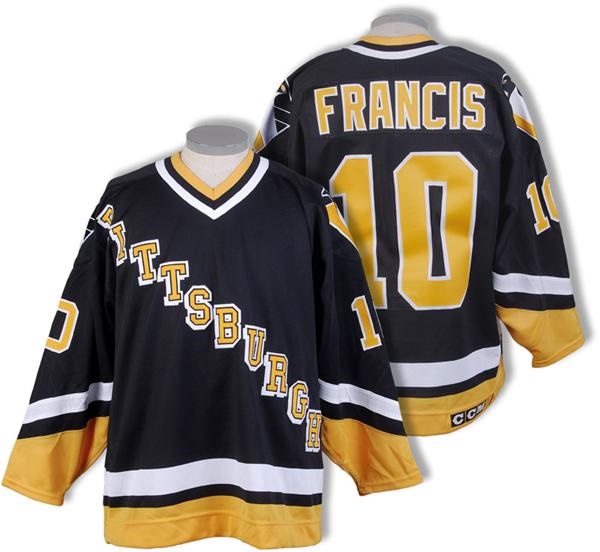 - 1993-94 Ron Francis Pittsburgh Penguins Game Issued Jersey
