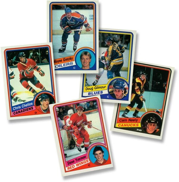 - 1974-75 to 1984-85 OPC and Topps Hockey Card Sets (5)