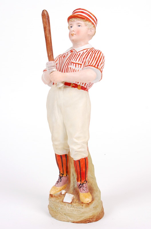 - 19th Century Heubach Large Baseball Figurine