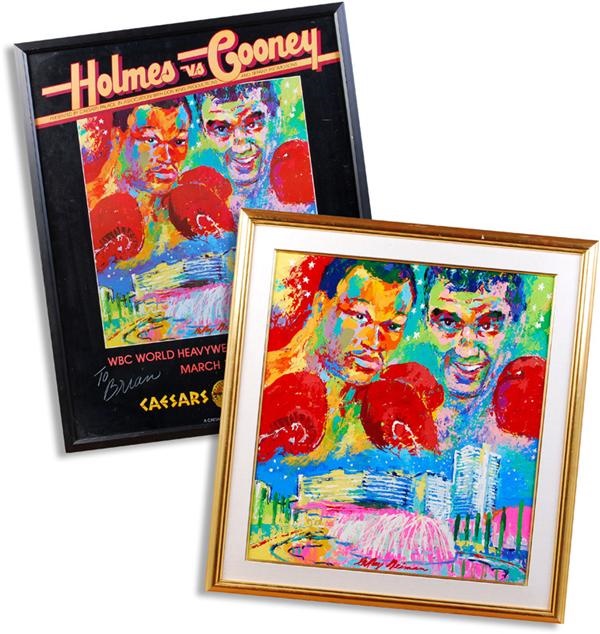 Muhammad Ali & Boxing - Original LeRoy Neiman Painting of Gerry Cooney vs. Larry Holmes Used For The Fight Poster