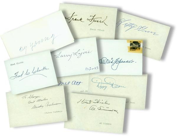 Baseball Autographs - Baseball Hall of Famer Signature Collection with Cy Young and Mel Ott (10)