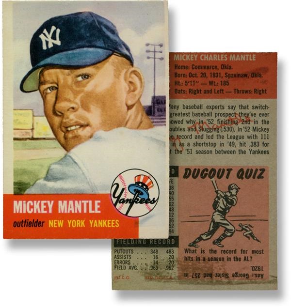 - 1953 Topps Mickey Mantle Baseball Card