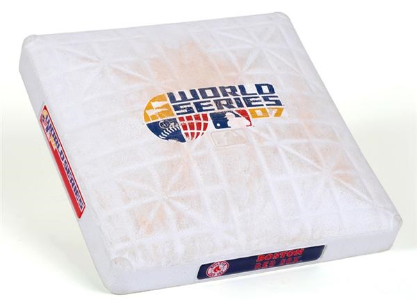 - 2007 Boston Red Sox World Series Game Used Second Base From Fenway Park