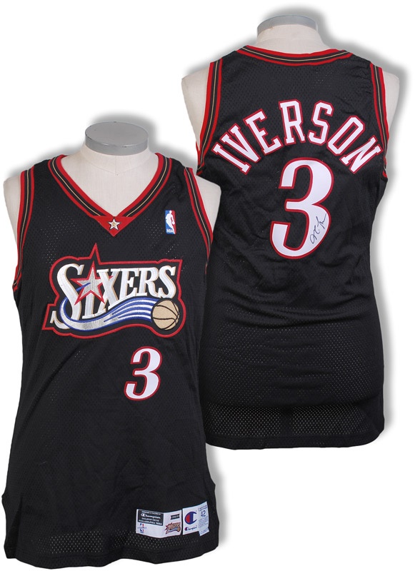 - 1998-99 Allen Iverson Philadelphia 76ers Game Worn Jersey
