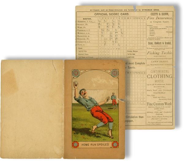 - 1880's Boston Bean Eaters Score Card