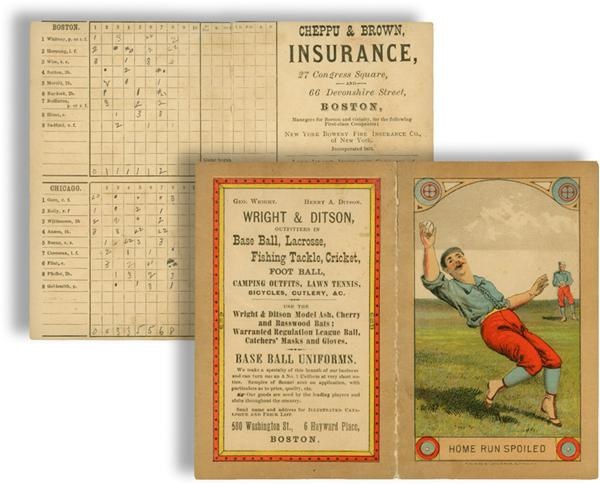 - 1880's Boston Bean Eaters Scorecard