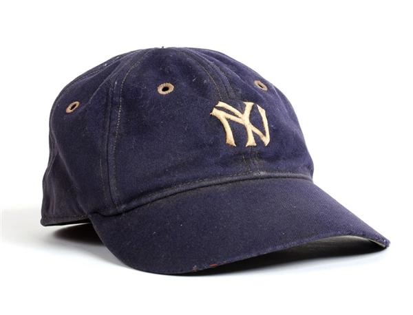 NY Yankees, Giants & Mets - 1930's Lou Gehrig Game Worn New York Yankees Cap