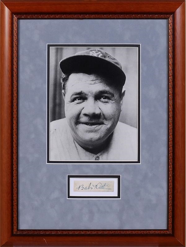 - Babe Ruth Framed Signature Display