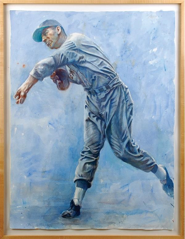 - Carl Hubbell Original Painting by Lance Richbourg
