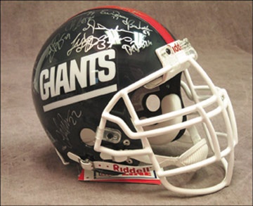 - 1990 New York Giants Team Signed Helmet