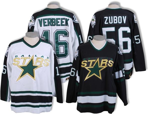 - 1996-97 Pat Verbeek & 1997-98 Sergei Zubov Dallas Stars Game Worn Jerseys (2)