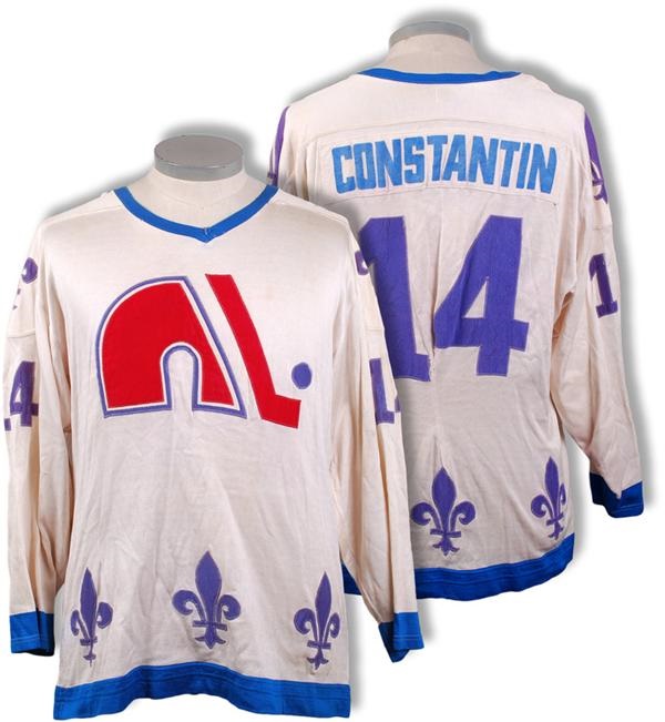 - 1975-76 Charles Constantin Quebec Nordiques WHA Game Worn Jersey