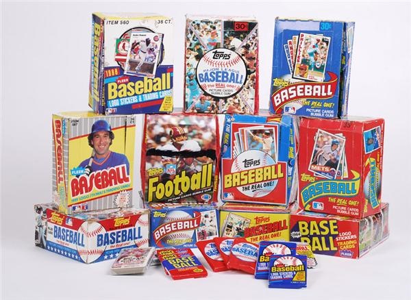 - Collection of 1980's Topps and Fleer Unopened Wax Boxes (29)