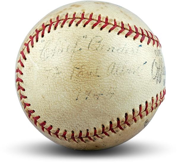 - 1944 Chief Bender Single Signed Baseball