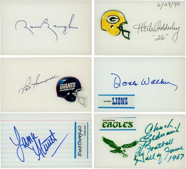 - Collection of Pro Football Signed 3x5" Cards with 101 Hall of Famers (304 total)