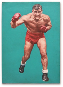 Boxing Art - Ring Mundial Original Art- Primo Carnera