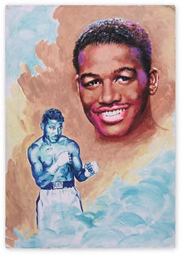 Boxing Art - Ring Mundial Original Art- Sugar Ray Robinson
