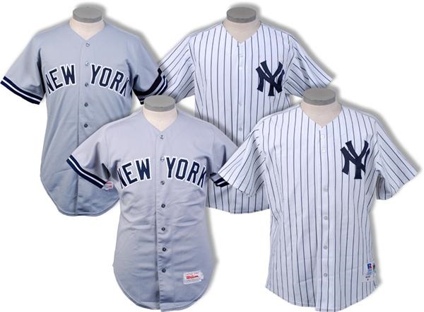 - 1985-1992 New York Yankees Game Jersey Worn Lot (4)