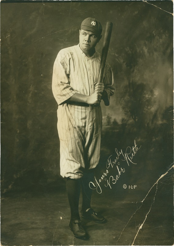 Rare Early Yankees Babe Ruth Studio Photograph (circa 1920)