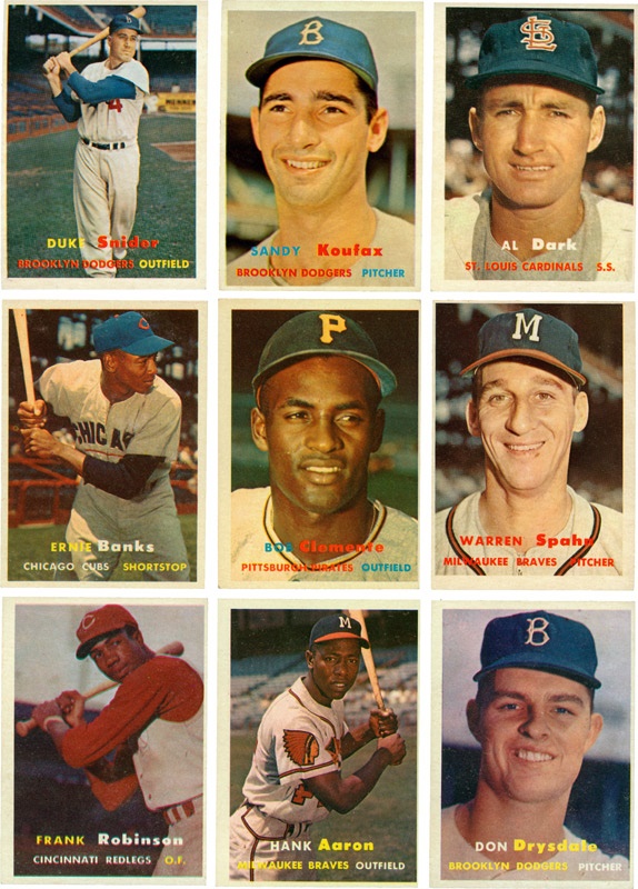 - 1957 Topps Baseball Card High Grade Partial Set (313/407)
