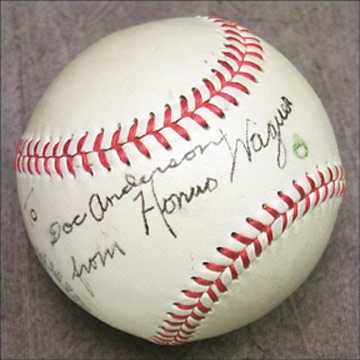 - Honus Wagner Single Signed Baseball