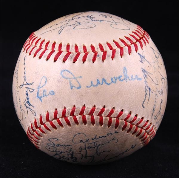 Baseball Autographs - 1950 New York Giants Team Signed Baseball