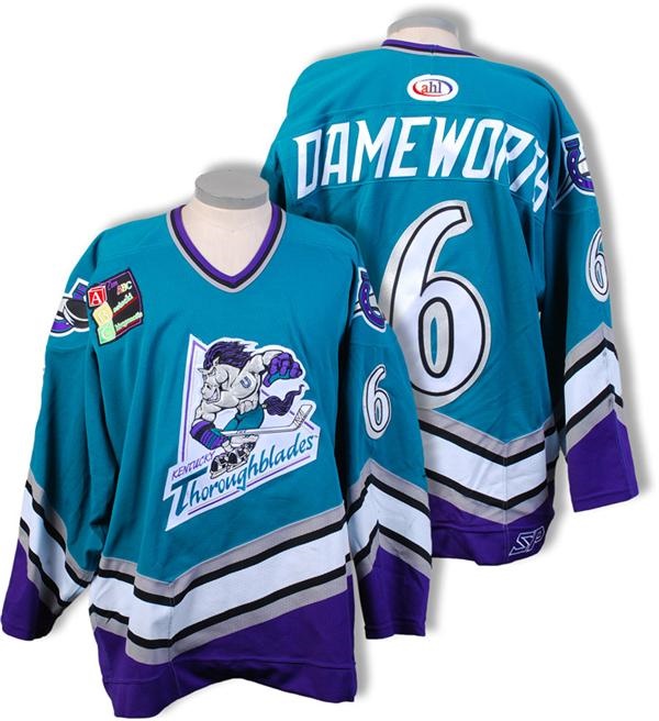 - 2000-01 Chad Dameworth Kentucky Thoroughblades AHL Game Worn Jersey