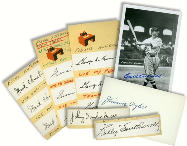 Baseball Autographs - Baseball Signature Collection With Hall of Famers Including Billy Southworth (102)