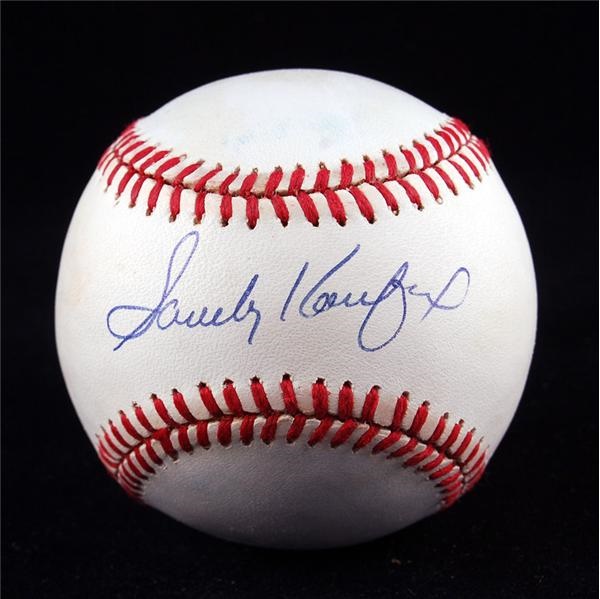 - Sandy Koufax Signed Baseball