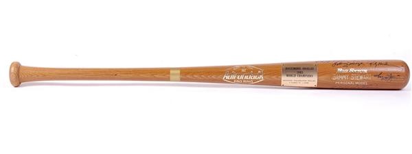 Baseball Autographs - 1983 Baltimore Orioles World Champions Presentational Bat Signed by Hall of Famers