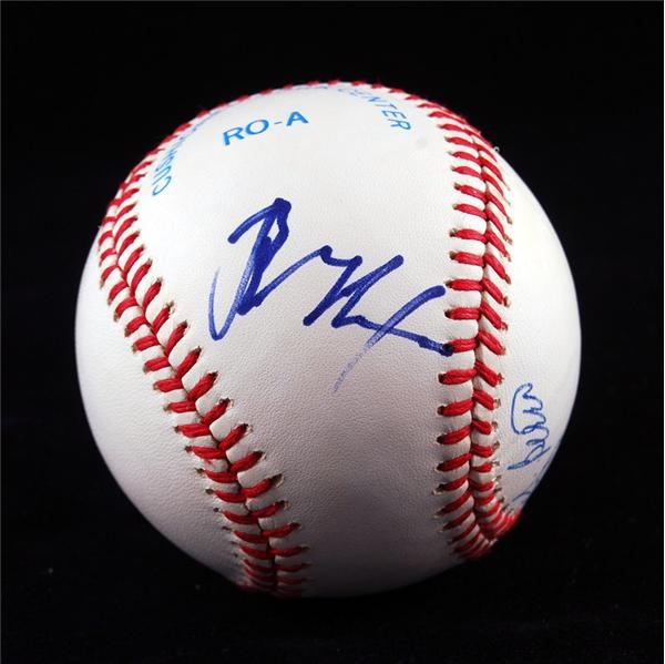 Baseball Autographs - Richard Nixon and Yogi Berra Signed Baseball