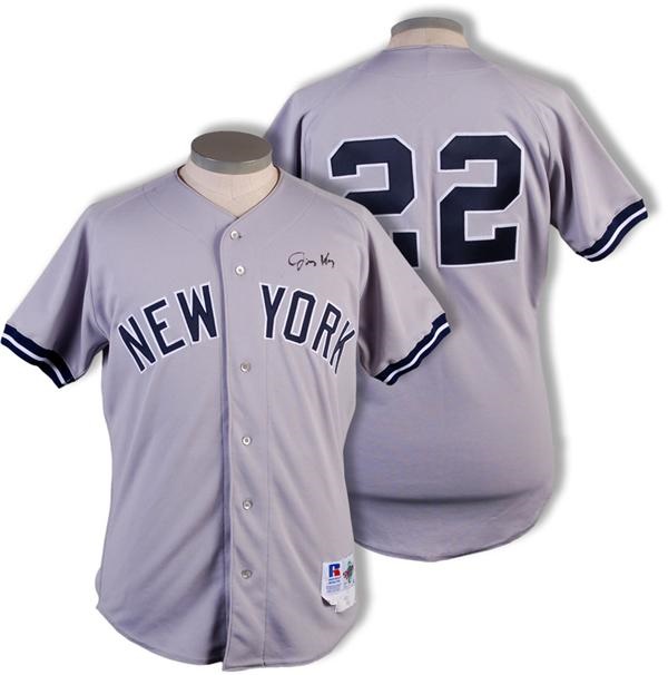 Baseball Equipment - 1995 Jimmy Key Autographed New York Yankee Game Used Jersey