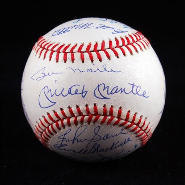 Baseball Autographs - 1953 New York Yankee Team Signed Baseball