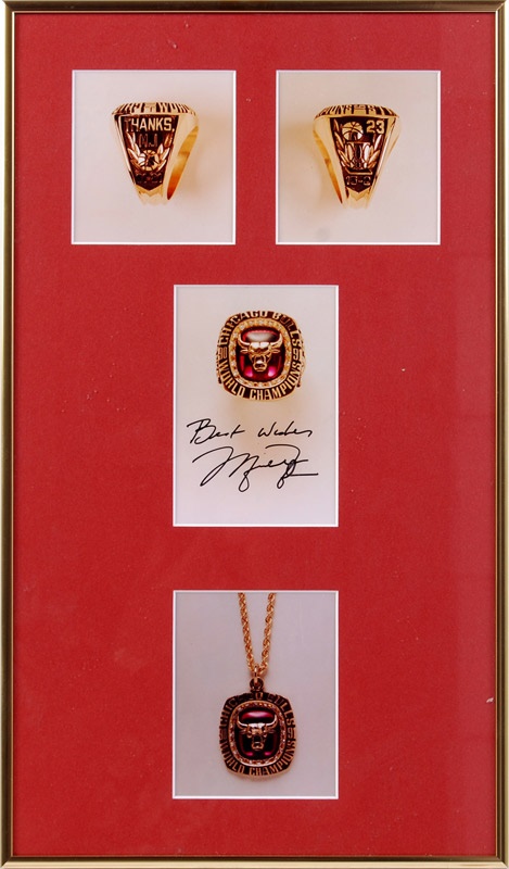 1990-91 Michael Jordan Signed Ring Display