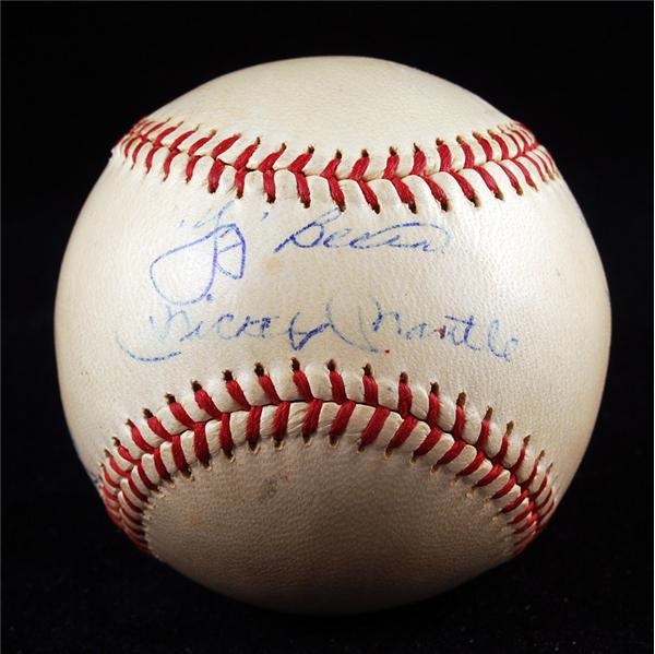 Baseball Autographs - Early 1960's Mantle and Maris Vintage Signed Baseball