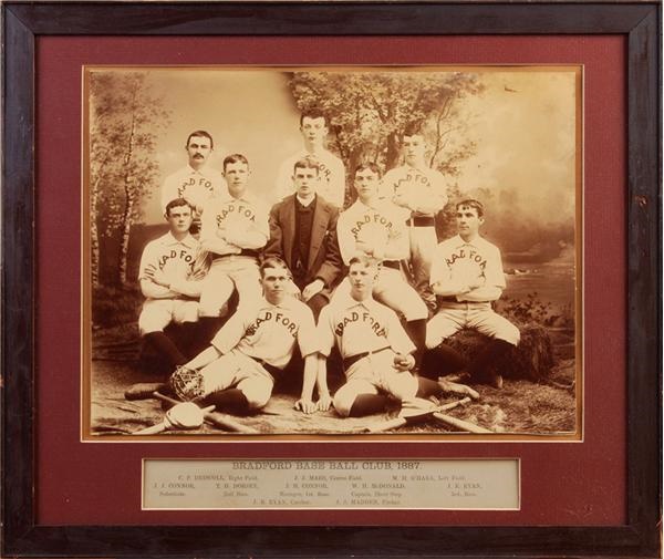 - 1887 "Bradford" Baseball Club Imperial Cabinet Photo