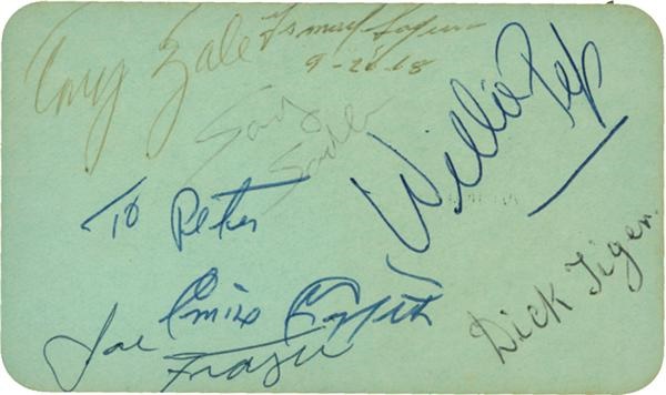Muhammad Ali & Boxing - 1968 Boxing Greats Signed Card with Dick Tiger