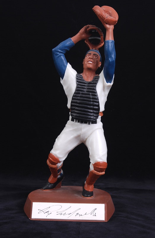Baseball Autographs - Roy Campanella Signed Salvino Statue