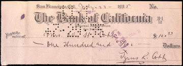 - 1935 Ty Cobb Signed Check