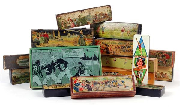Early Pencil Box Collection with (3) Football (15)