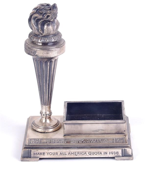 - 1938 Olympic Figural Business Card Holder