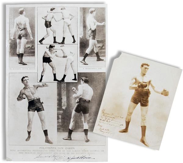Muhammad Ali & Boxing - Philadelphia Jack O'Brien Vintage Signed Boxing Photos (2)