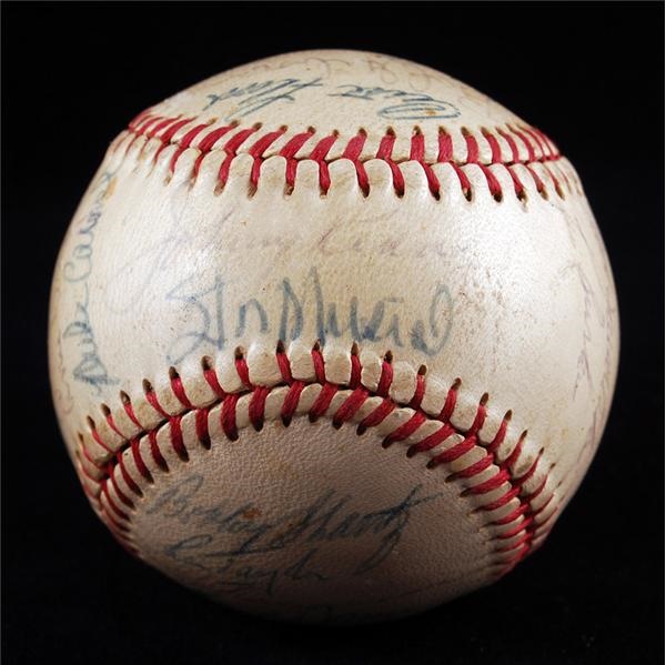 Baseball Autographs - 1963 St Louis Cardinals Team Signed Baseball