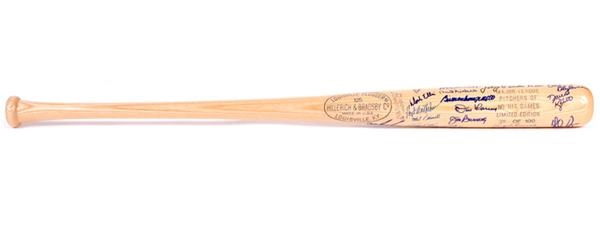 Baseball Autographs - No-Hit Pitchers Multi-Signed Baseball Bat (32 Signatures)