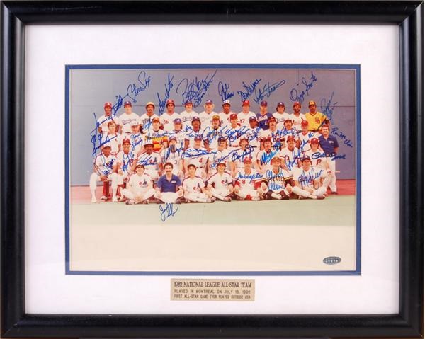 Baseball Autographs - 1982 National League All-Star Team Signed Photograph