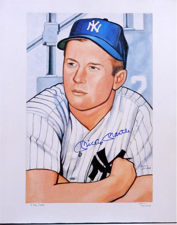 Baseball Autographs - Mickey Mantle Signed Limited Edition Print #276/450