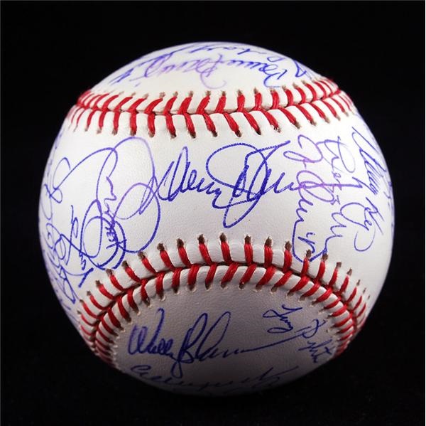 Baseball Autographs - 1986 New York Mets Champions Team Signed Baseball